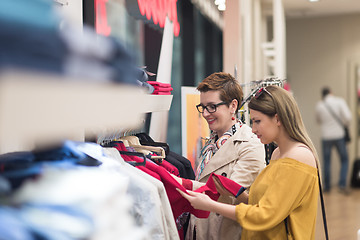 Image showing best friend shopping in big mall