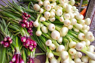 Image showing various fresh onions