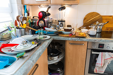 Image showing Compulsive Hoarding Syndrom - messy kitchen