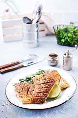 Image showing fried fish on plate