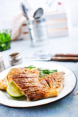 Image showing fried fish on plate