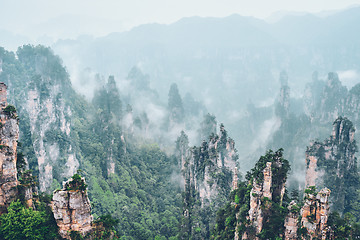 Image showing Zhangjiajie mountains, China