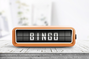 Image showing Bingo message on a retro alarm device