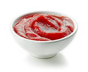 Image showing bowl of tomato sauce ketchup