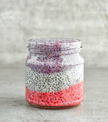 Image showing jar of chia pudding