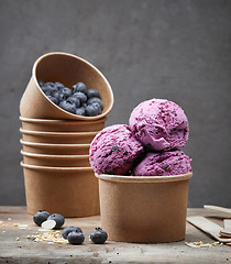 Image showing blueberry ice cream