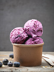 Image showing blueberry ice cream