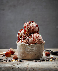 Image showing chocolate ice cream