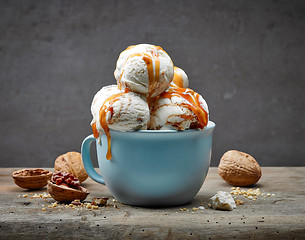 Image showing walnut ice cream