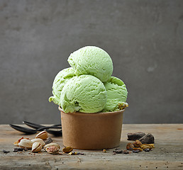 Image showing pistachio ice cream