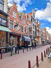 Image showing Street view of Old Amsterdam