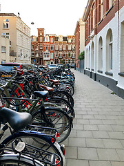 Image showing Street view of Old Amsterdam