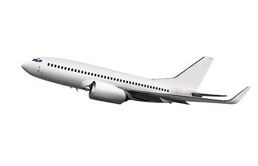 Image showing passenger aircraft isolated on bg 