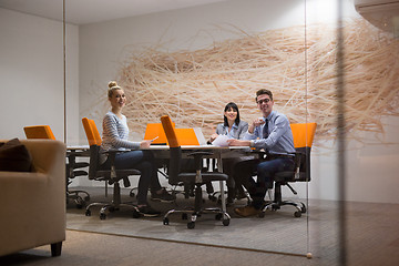 Image showing Business Team At A Meeting at modern office building