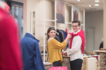 Image showing couple in  Clothing Store