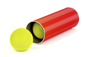 Image showing Can with tennis balls