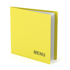 Image showing Yellow menu book