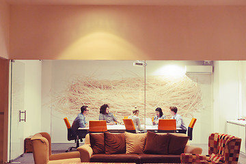 Image showing Business Team At A Meeting at modern office building