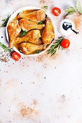 Image showing baked chicken legs 