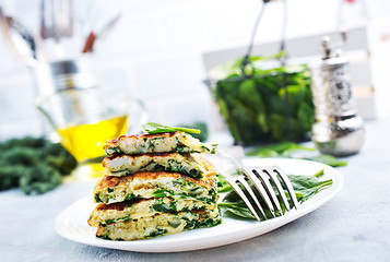 Image showing omelette with spinach