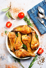 Image showing baked chicken legs 
