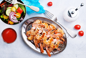 Image showing fried shrimps 