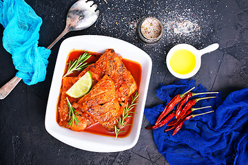 Image showing fish with tomato sauce 