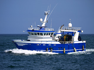 Image showing Modern Trawler at Sea.