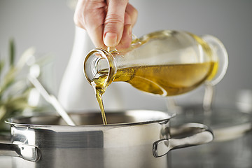 Image showing Olive oil cooking