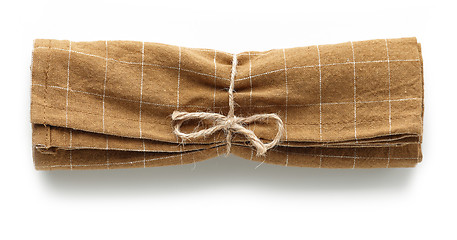 Image showing folded linen napkin