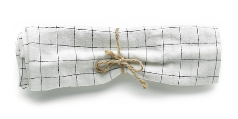 Image showing folded linen napkin