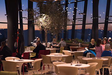 Image showing Couple on a romantic dinner at the restaurant