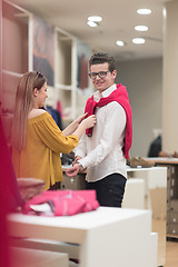 Image showing couple in  Clothing Store