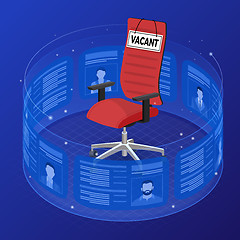 Image showing Isometric Job Agency Employment and Hiring Concept