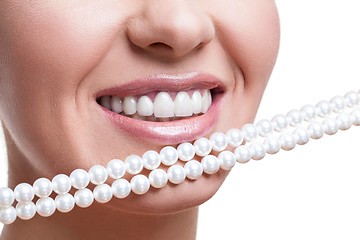 Image showing Smiling girl with white teeth