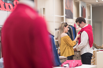 Image showing couple in  Clothing Store