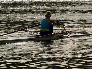 Image showing Rowing girl