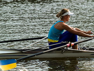 Image showing Rowing girl