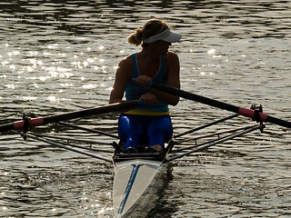 Image showing Rowing girl