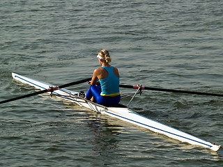 Image showing Rowing girl