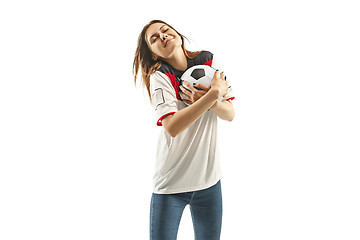 Image showing egyptian football fan on white background