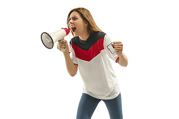 Image showing egyptian football fan on white background