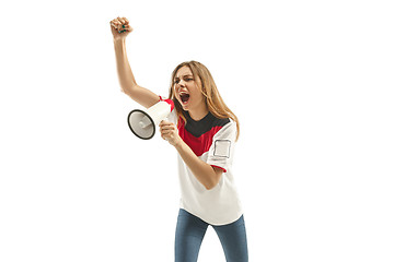Image showing egyptian football fan on white background