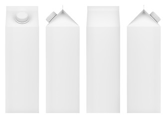 Image showing White blank packaging for beverages