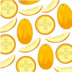 Image showing Decorative pattern of the ripe vegetable melon