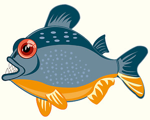 Image showing Fish piranhas on white background is insulated