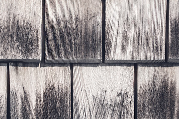 Image showing Weathered wooden tiles background