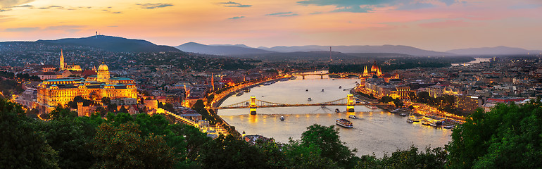 Image showing Hungarian capital in evening