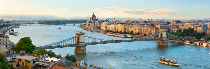 Image showing Evening over Budapest