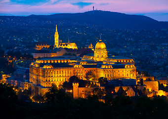 Image showing Illuminated Budavari Palace